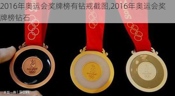 2016年奥运会奖牌榜有钻戒截图,2016年奥运会奖牌榜钻石