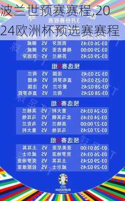 波兰世预赛赛程,2024欧洲杯预选赛赛程