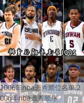 2006年nba选秀顺位名单,2006年nba选秀顺序