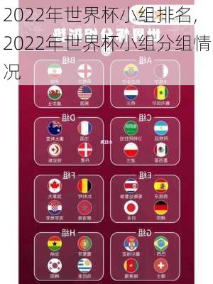 2022年世界杯小组排名,2022年世界杯小组分组情况