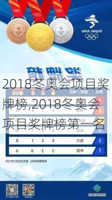 2018冬奥会项目奖牌榜,2018冬奥会项目奖牌榜第一名