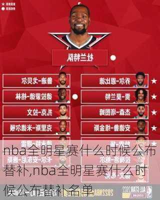 nba全明星赛什么时候公布替补,nba全明星赛什么时候公布替补名单