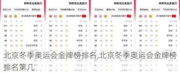 北京冬季奥运会金牌榜排名,北京冬季奥运会金牌榜排名第几