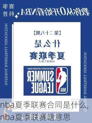 nba夏季联赛合同是什么,nba夏季联赛啥意思