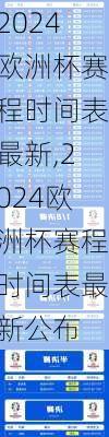 2024欧洲杯赛程时间表最新,2024欧洲杯赛程时间表最新公布