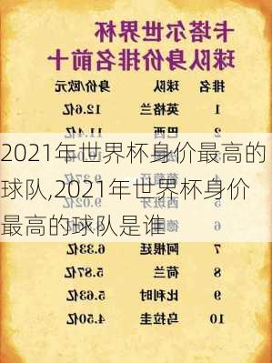 2021年世界杯身价最高的球队,2021年世界杯身价最高的球队是谁