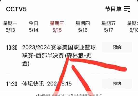 nba在央视复播时间,nba在央视复播时间是几点