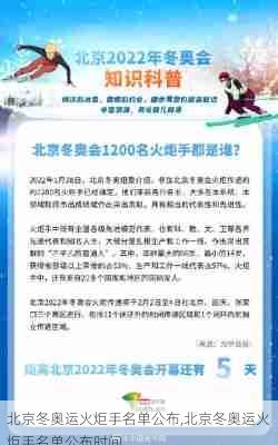 北京冬奥运火炬手名单公布,北京冬奥运火炬手名单公布时间