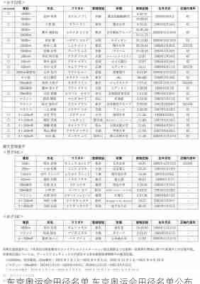 东京奥运会田径名单,东京奥运会田径名单公布