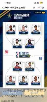 nba全明星什么时候公布最终结果,nba全明星什么时候公布最终结果的